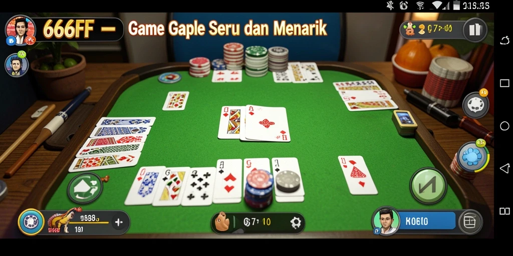 Tampilan gameplay Gaple yang seru dan interaktif.