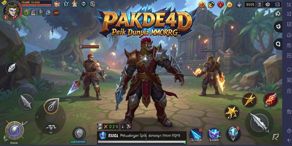 Menampilkan gameplay seru di dalam dunia fantasi MMORPG.