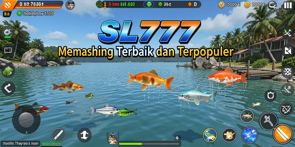 Tampilan permainan SL777 yang mendebarkan saat memancing.