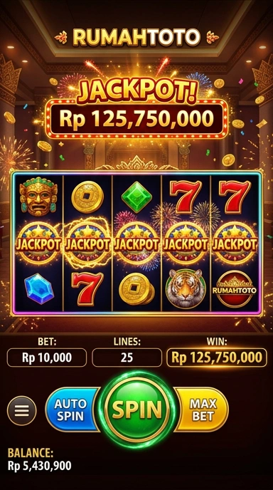 Tampilan antarmuka rumahtoto yang intuitif dan menarik.